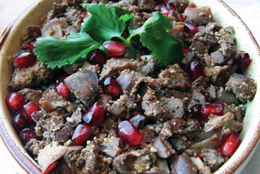 Амгуачапа – субпродукты, вареные с ореховой массой - акачпей