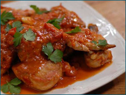 Акучышыицарш – цыпленок под томатным соусом