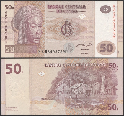 50 Пятьдесят франков Конго