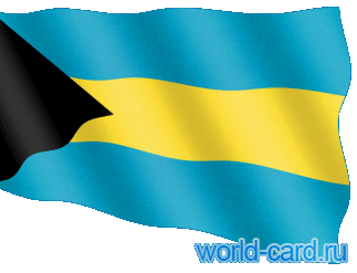 Флаг Багамских остравов анимационный gif