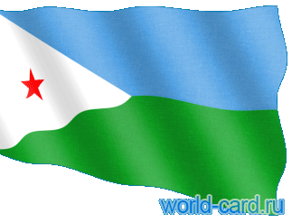 Флаг Джибутии анимационный gif