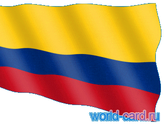 Флаг Колумбии анимационный gif