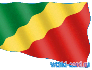 Флаг Конго анимационный gif