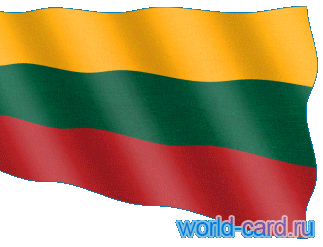 Флаг Литвы анимационный gif