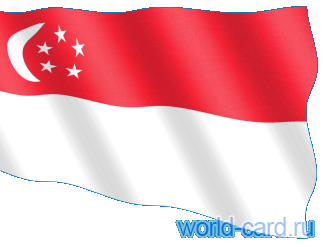 Флаг Сингапура анимационный gif