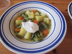 Буншлупп - суп с зелёной фасолью, картофелем, беконом и луком