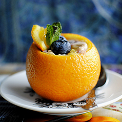Апельсиново-голубичное суфле